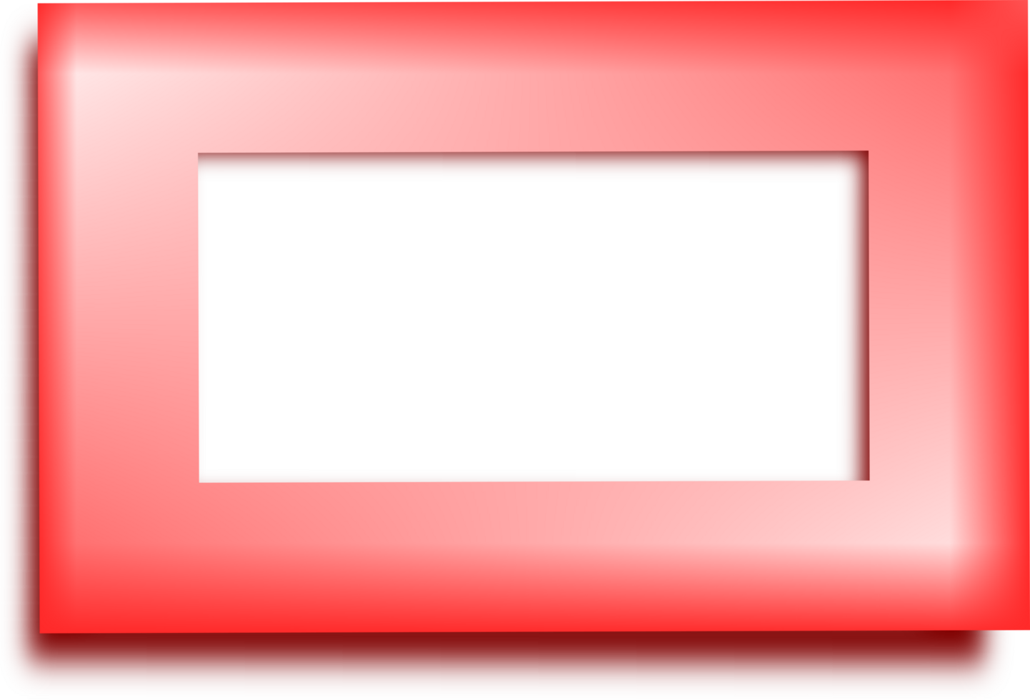 Blank border template, isolated frame clipart. png