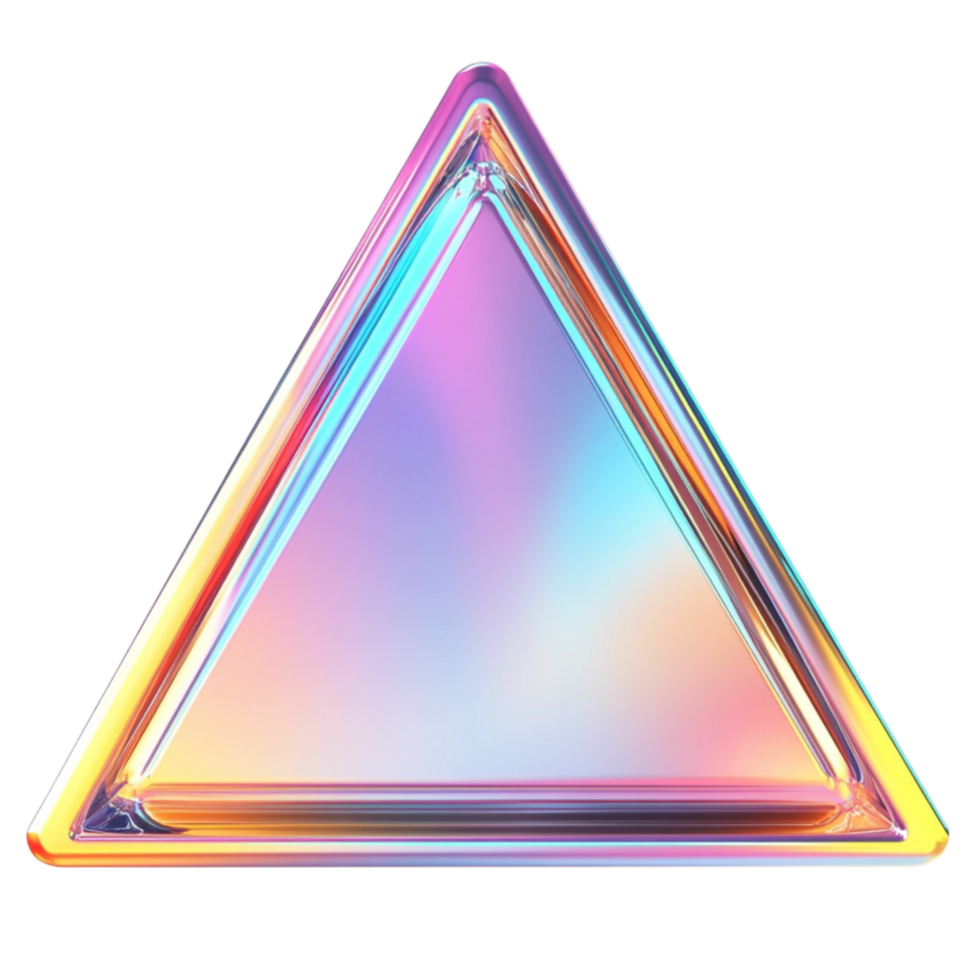 triangle transparent background with rainbow colored triangle png