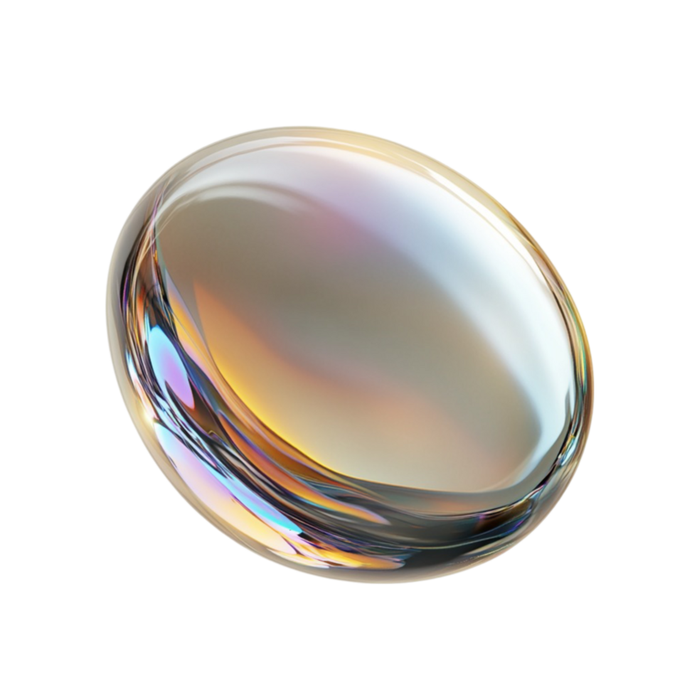 Soap Bubble with a Rainbow Spectrum Inside png