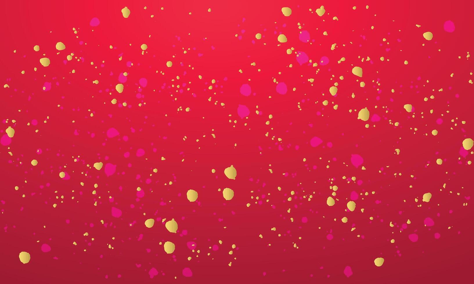 holiday background. Golden glitter on red gradient background. vector