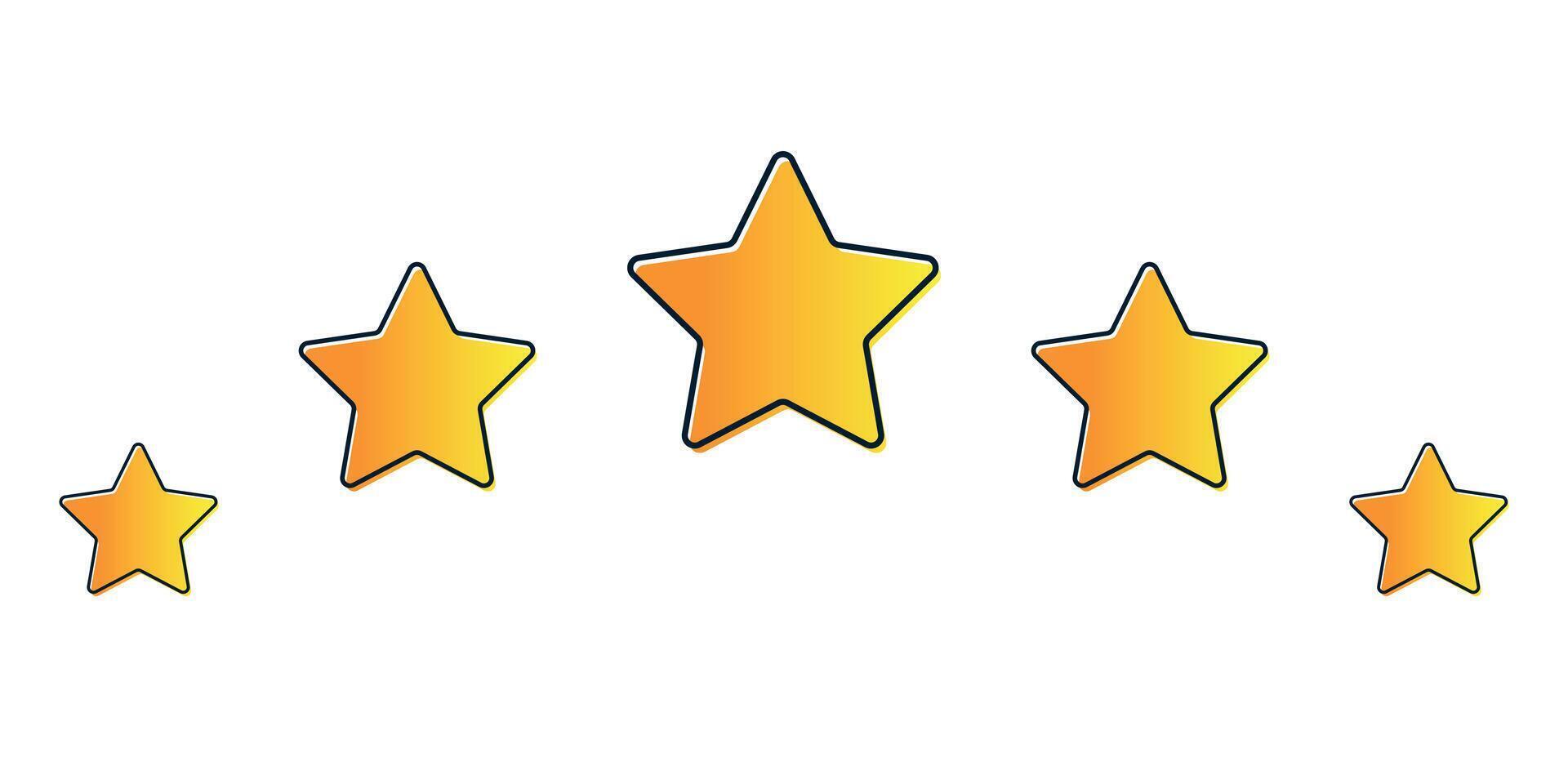 Five Star Product Quality Rating With Reflection vector
