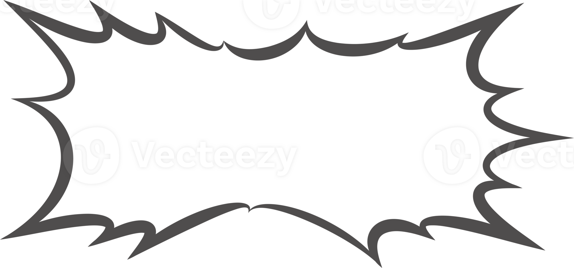 Comic speech bubble. Cartoon manga frame with bomb explosion effect. Boom cloud. Surprise box for sale banner. png