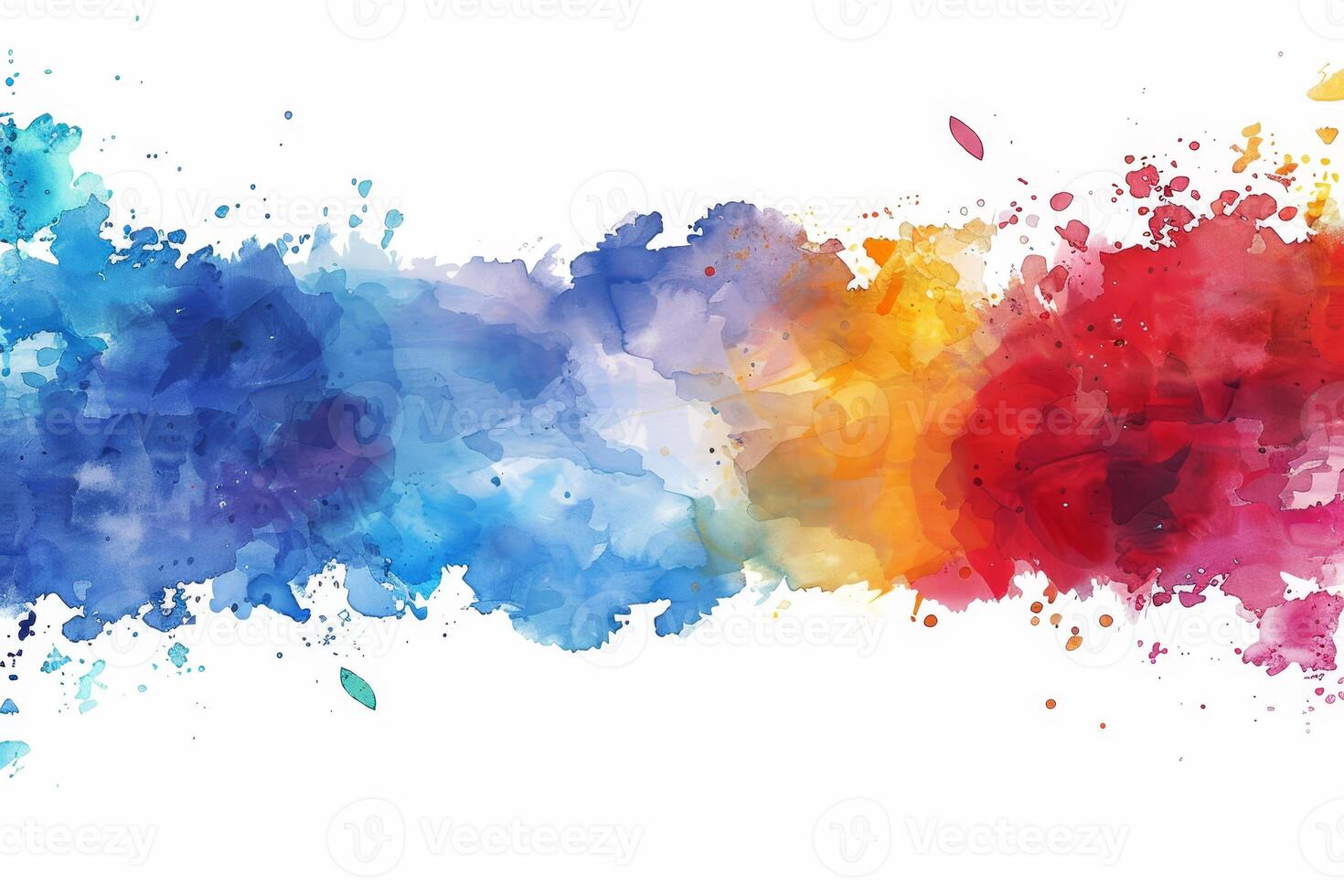 A colorful watercolor painting with a white background photo