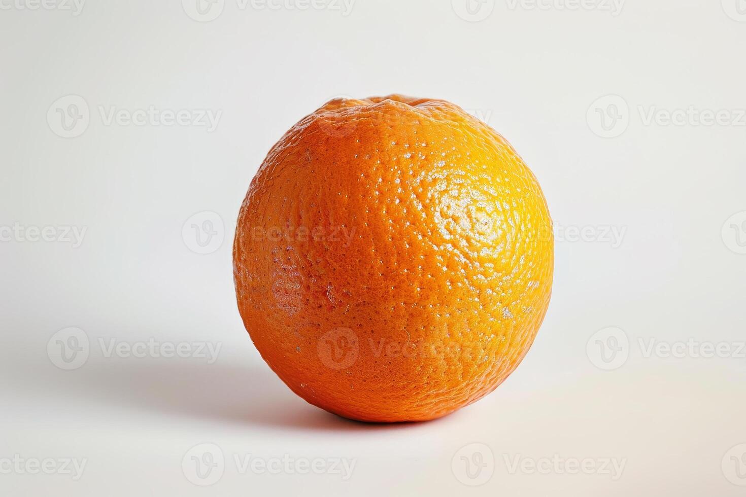 An orange on a white surface photo