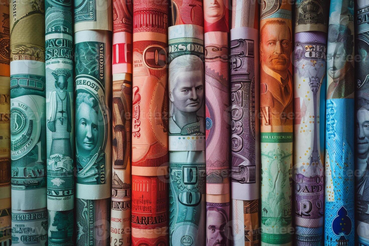 A close up of a pile of money photo