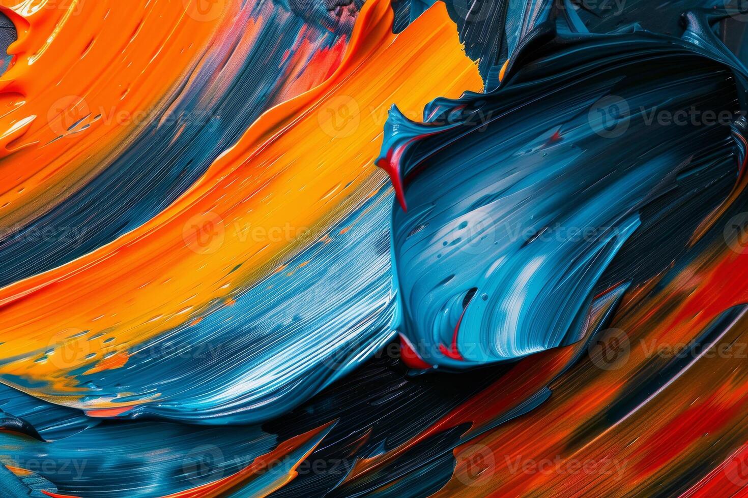 A close up of a colorful painting photo