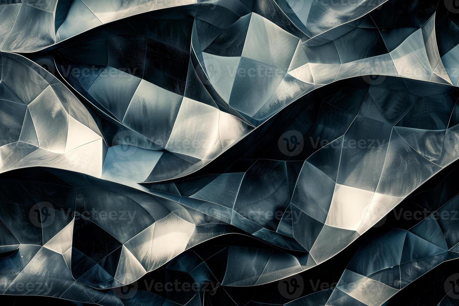 A black and white photo of a large abstract pattern
