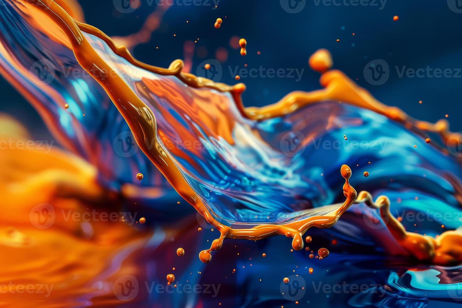 A close up of a colorful liquid being splashed photo