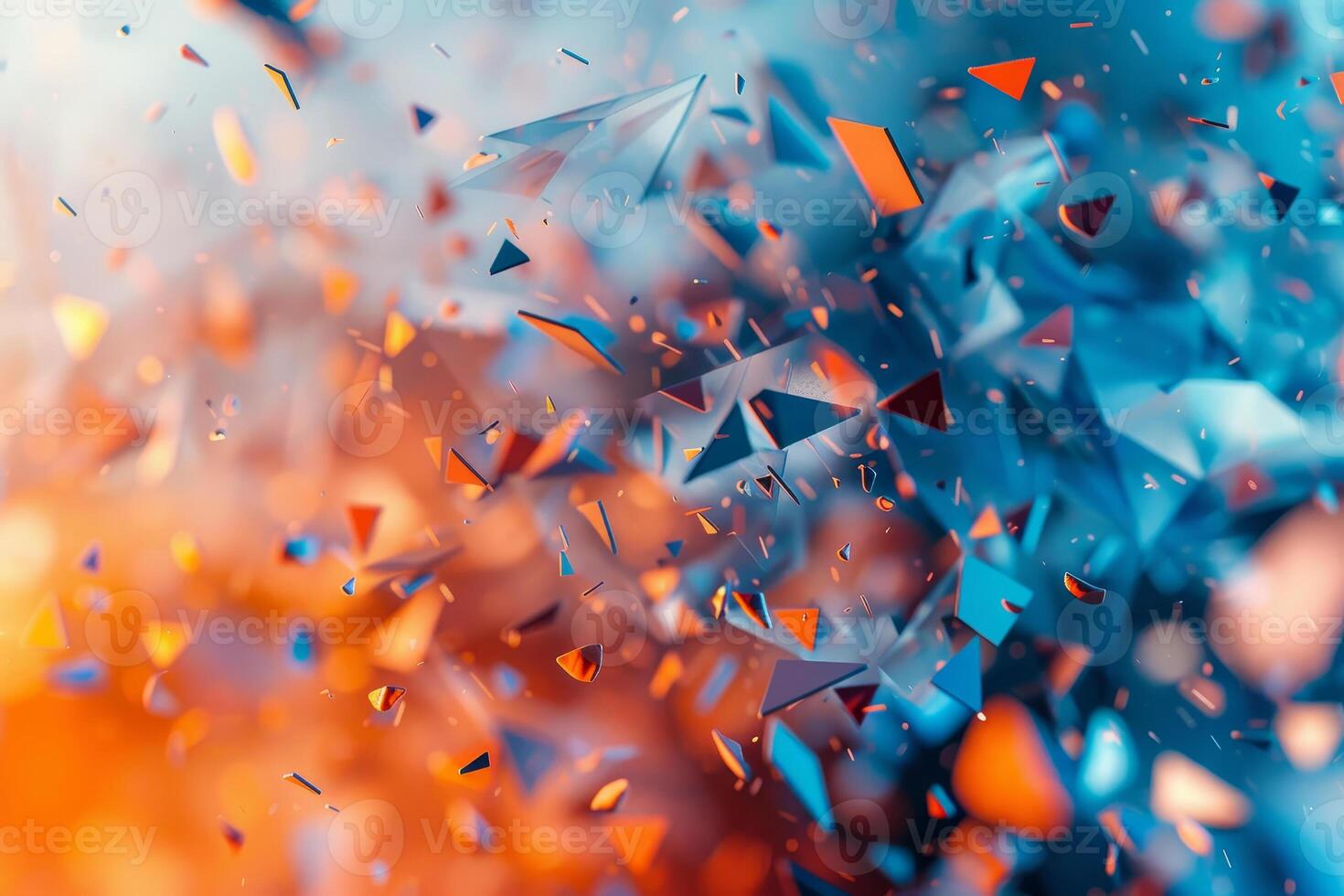 Abstract background with colorful triangles and triangles photo