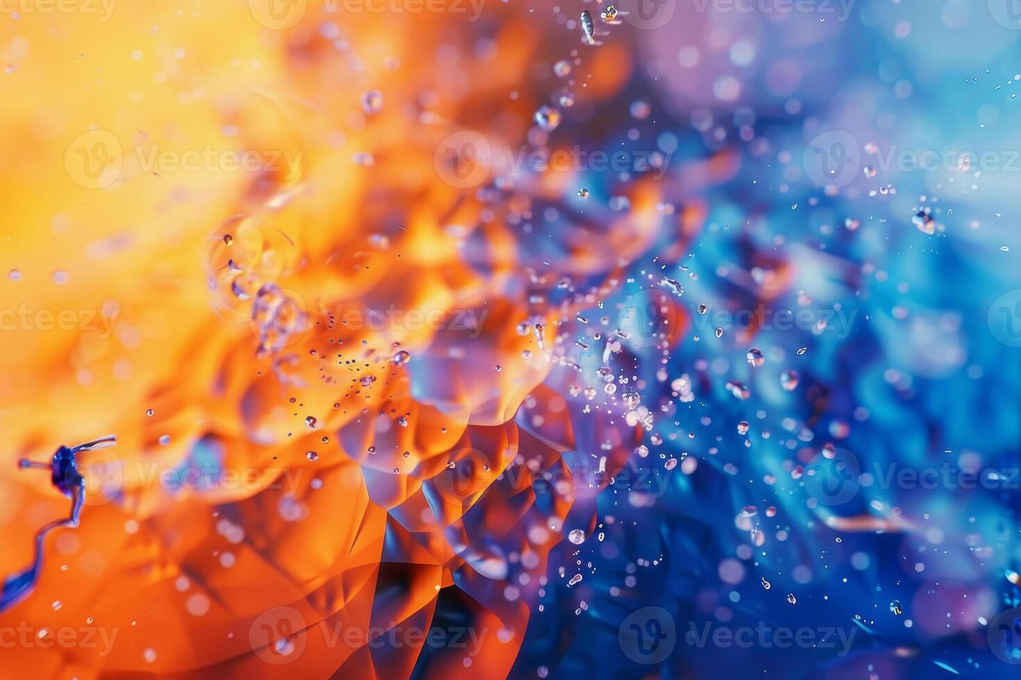 A colorful abstract background with water and bubbles photo