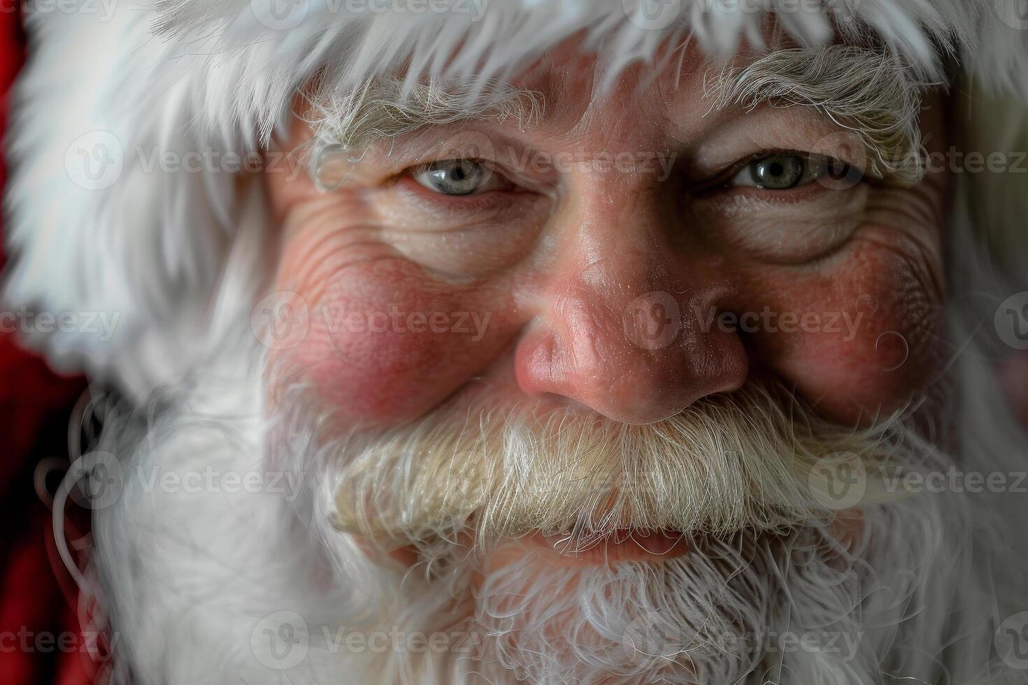 A close up of a santa claus with a beard photo