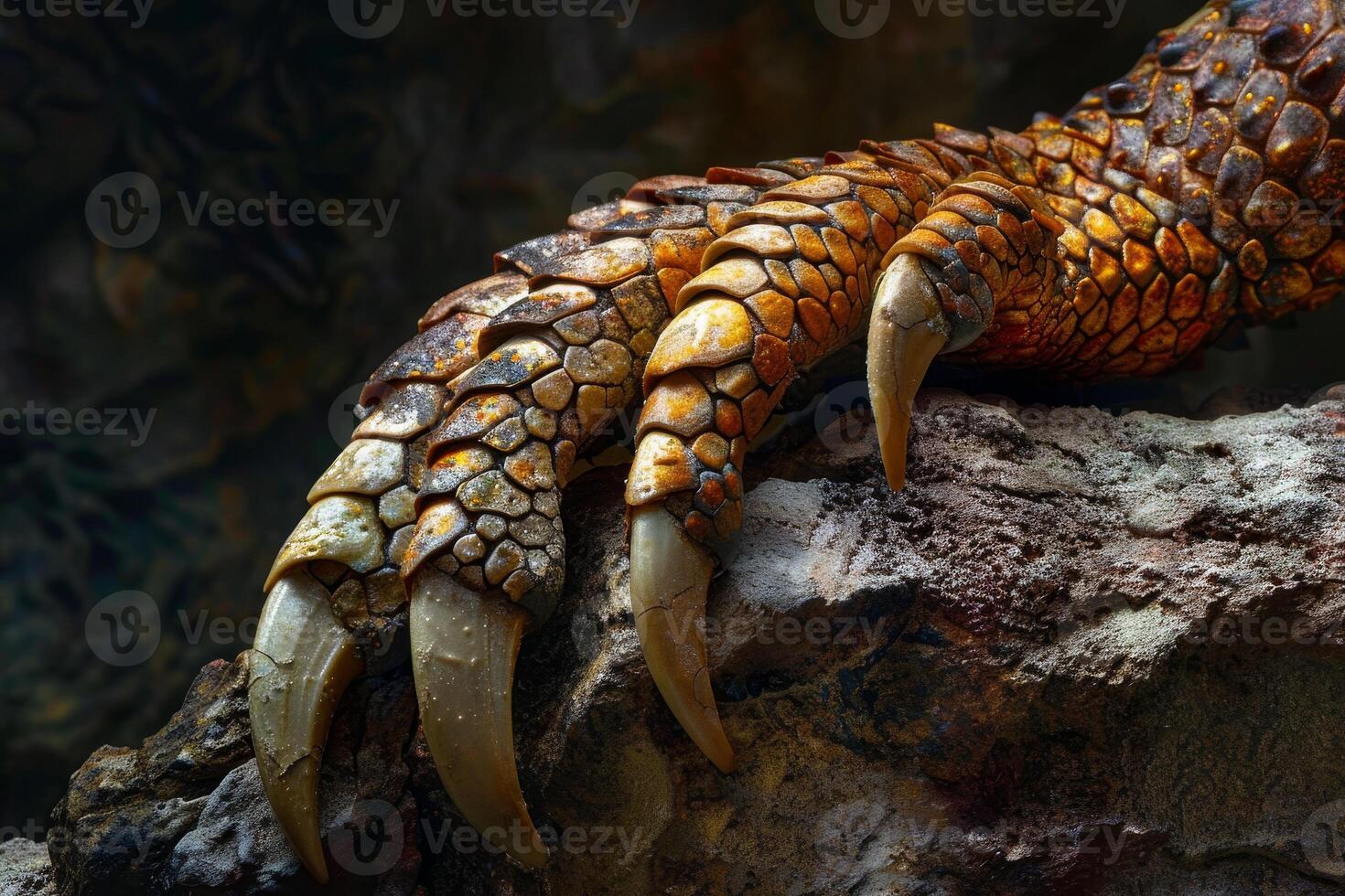 A close up of a lizard's claws photo