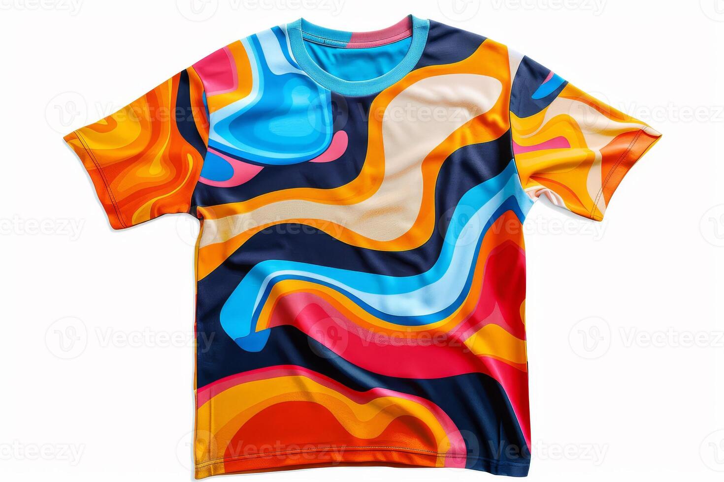 A colorful t - shirt with an abstract design photo