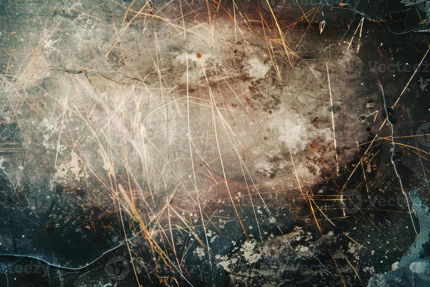 A blurry, grainy photo of a wall with a few lines and splatters of paint