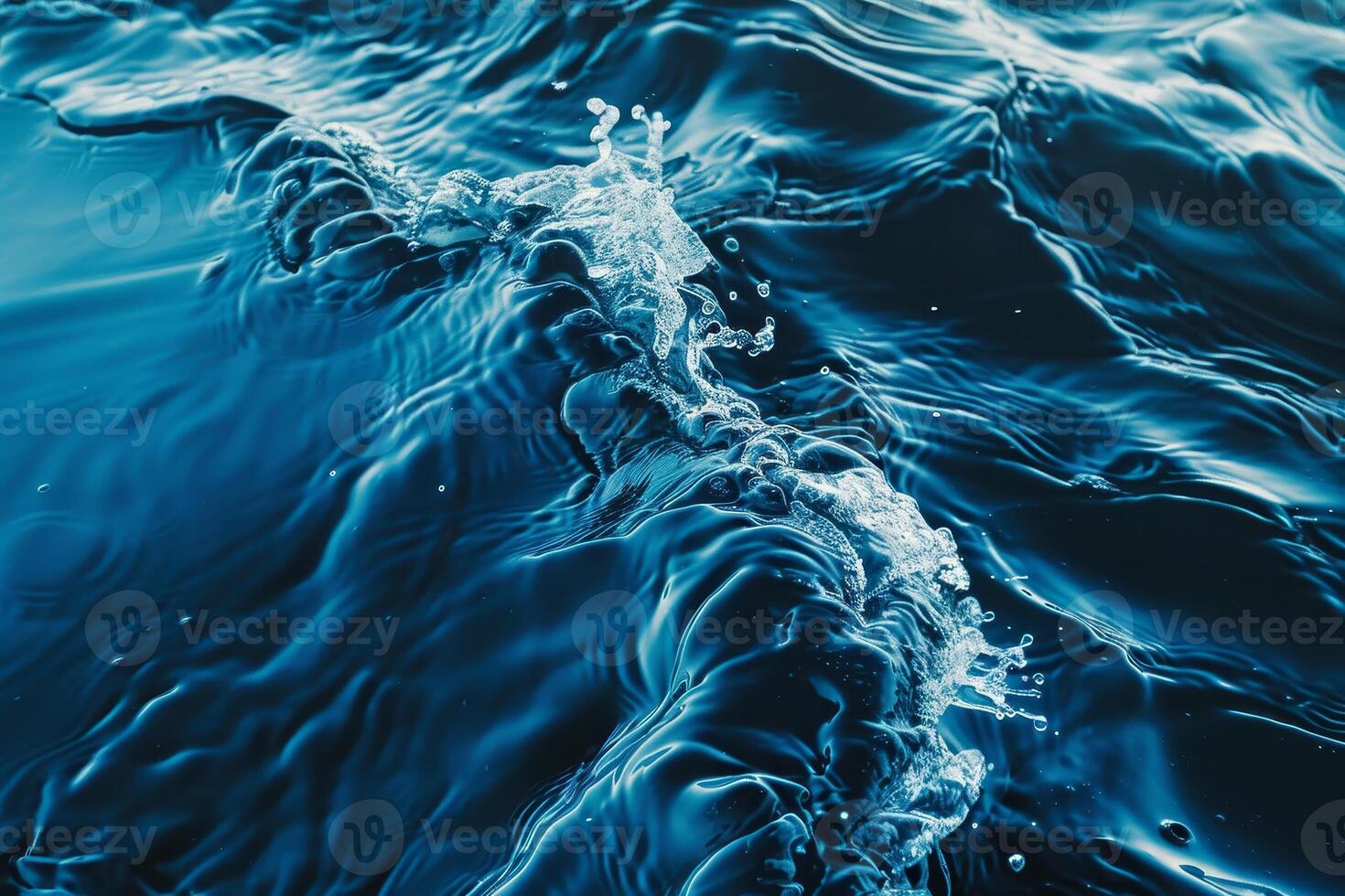 Water waves on the ocean surface photo