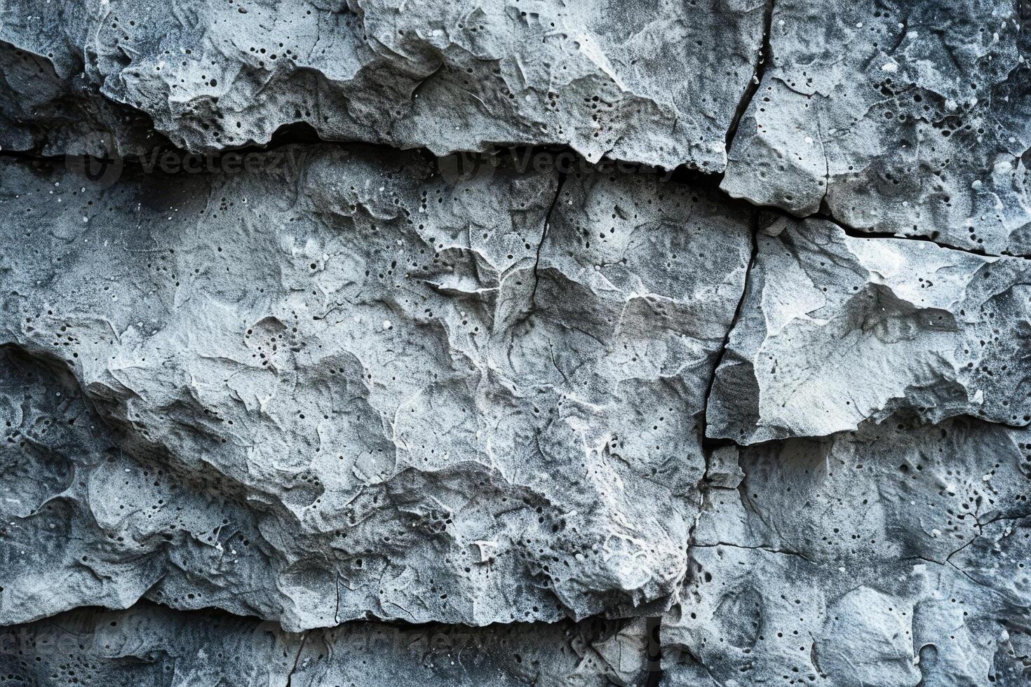 A close up of a rock wall with cracks photo