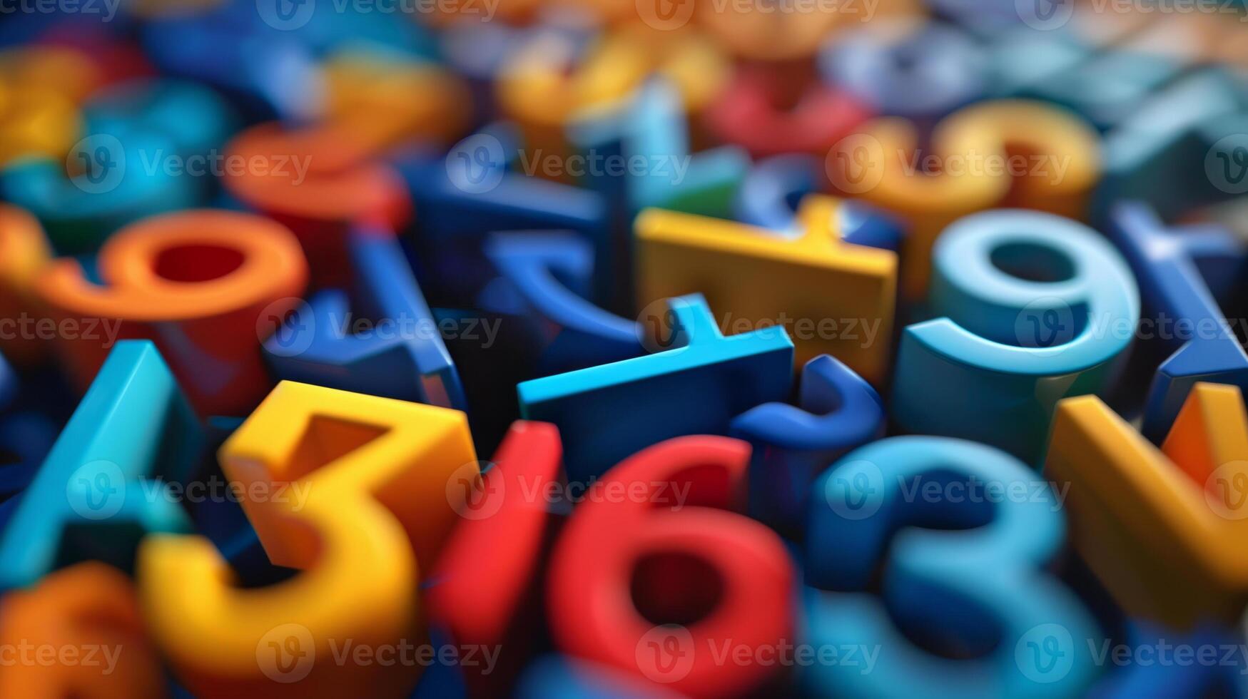 A colorful array of numbers and letters photo