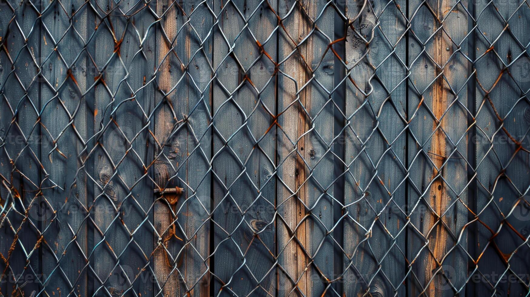 A close up of a metal fence with a pattern photo