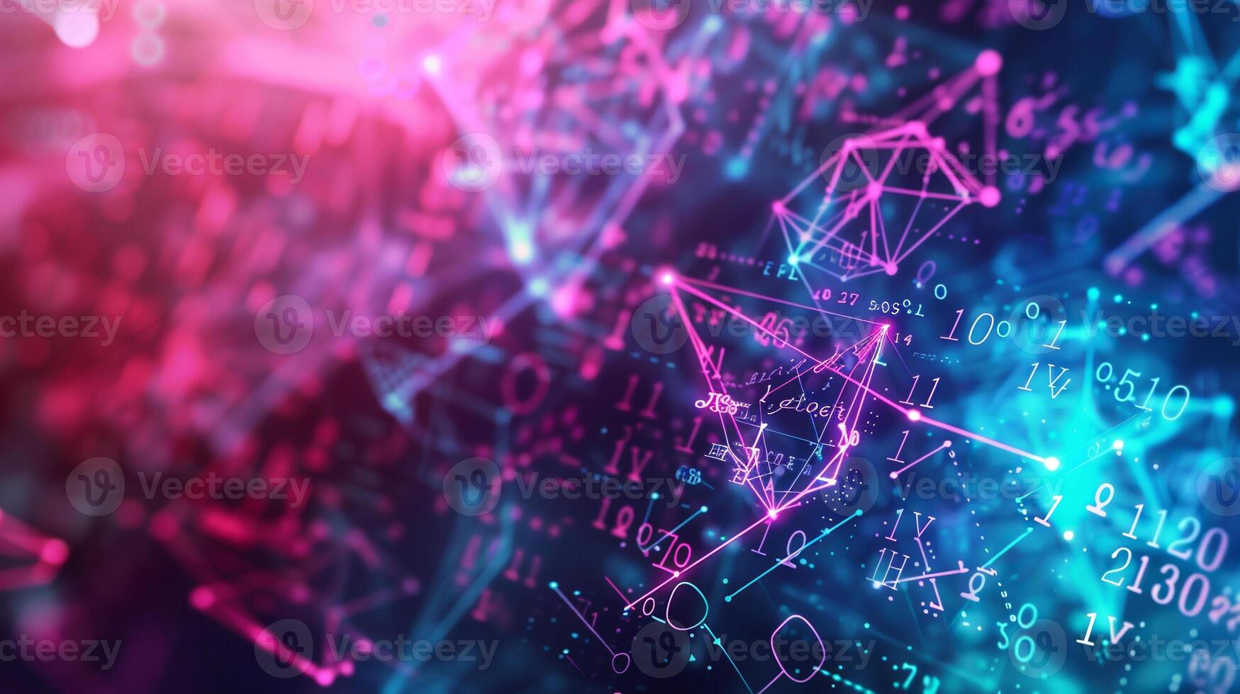 A colorful image of lines and numbers with the numbers 1 through 9 photo