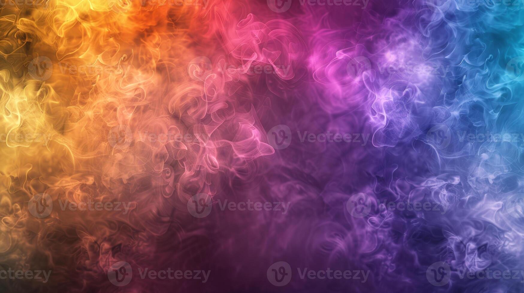 Colorful smoke on a black background photo