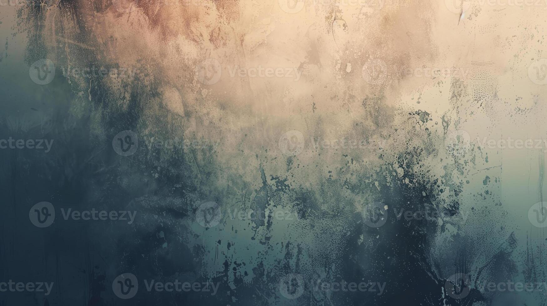 A blurry, abstract painting with a blue and gray background photo