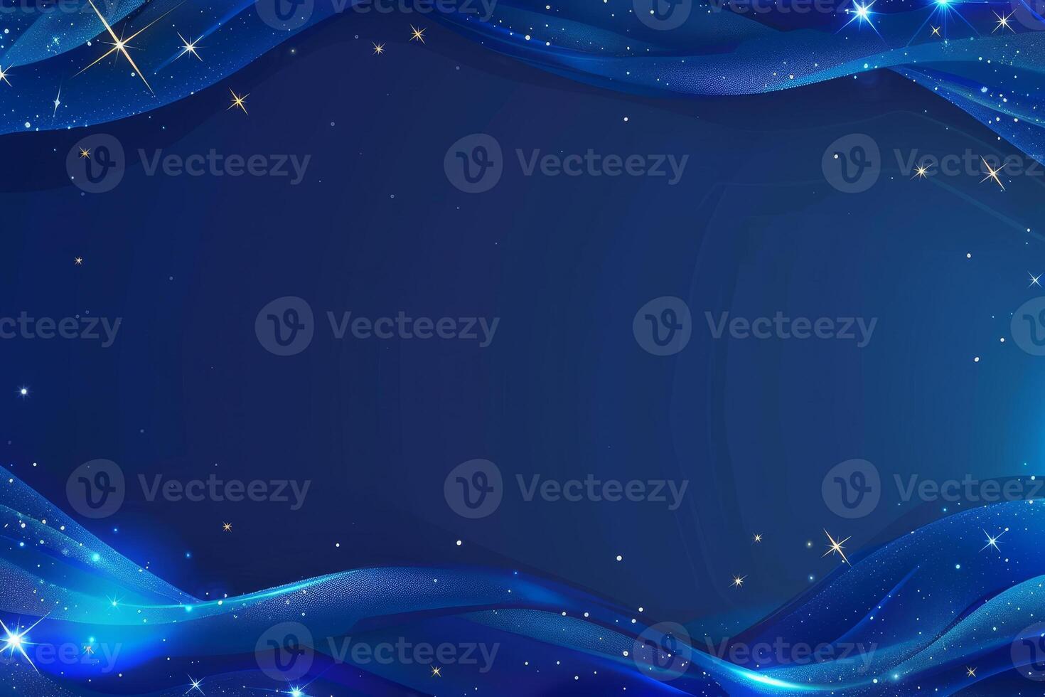 A stunning blue abstract backdrop features flowing waves and twinkling stars, ideal for enhancing design projects or creating a visually captivating atmosphere photo