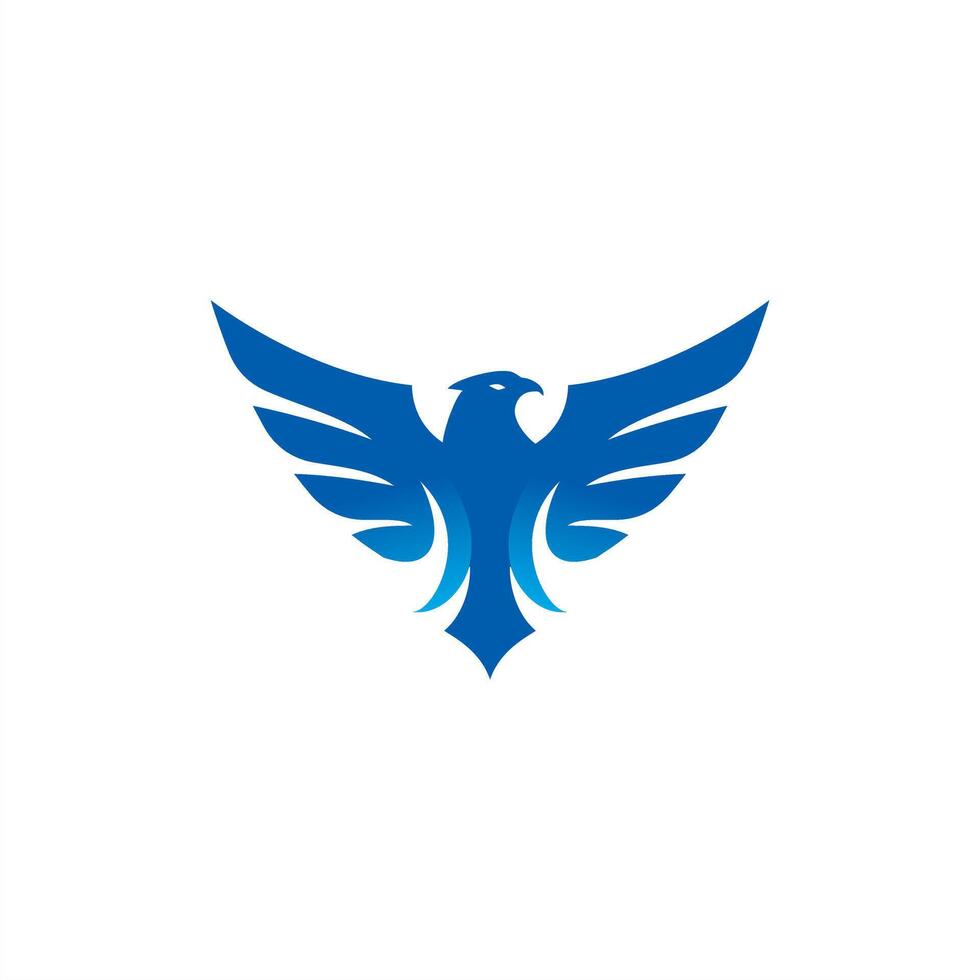 Eagle simple logo modern blue, bird logo, falcon vector