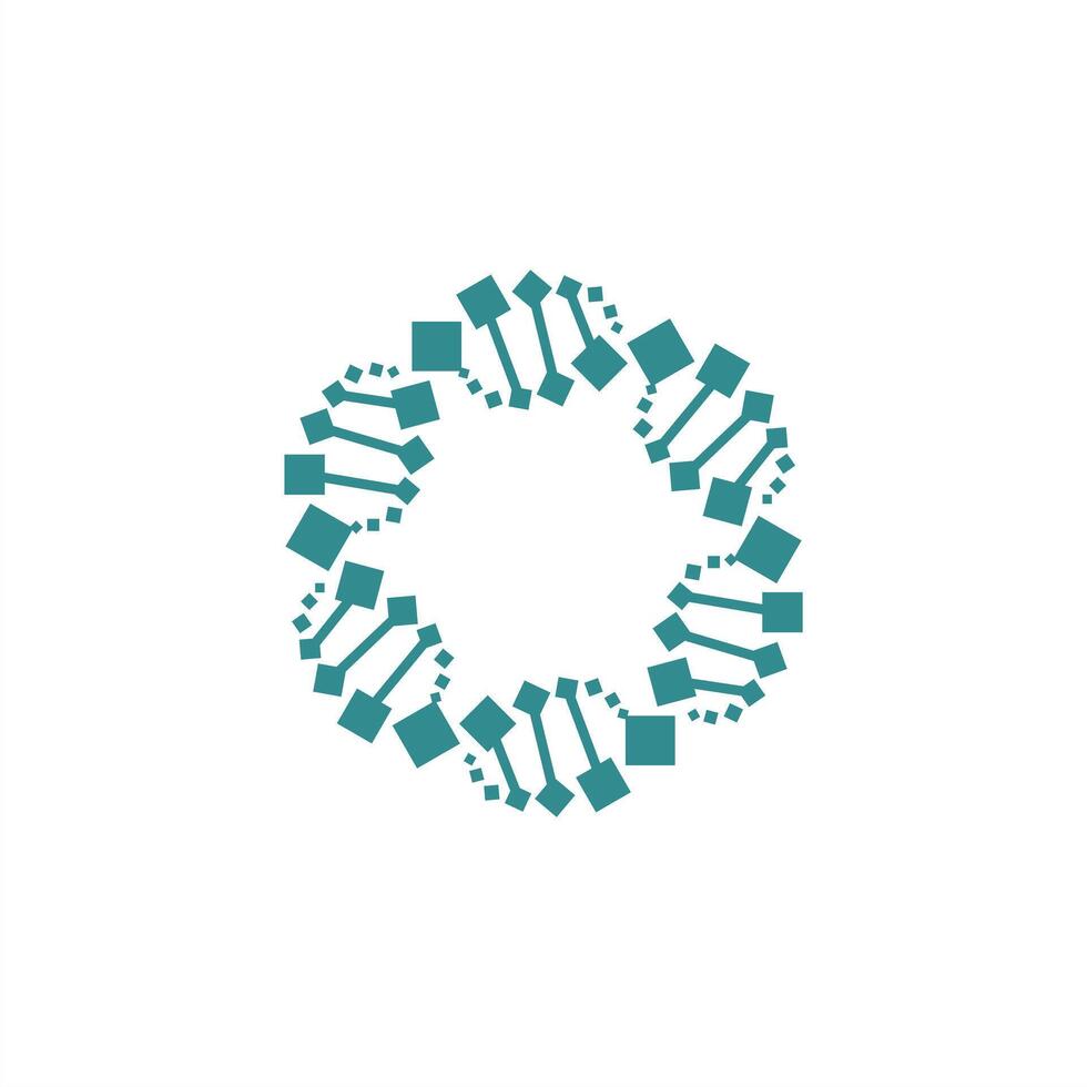 DNA logo editable combinations stars shape with lab business vector
