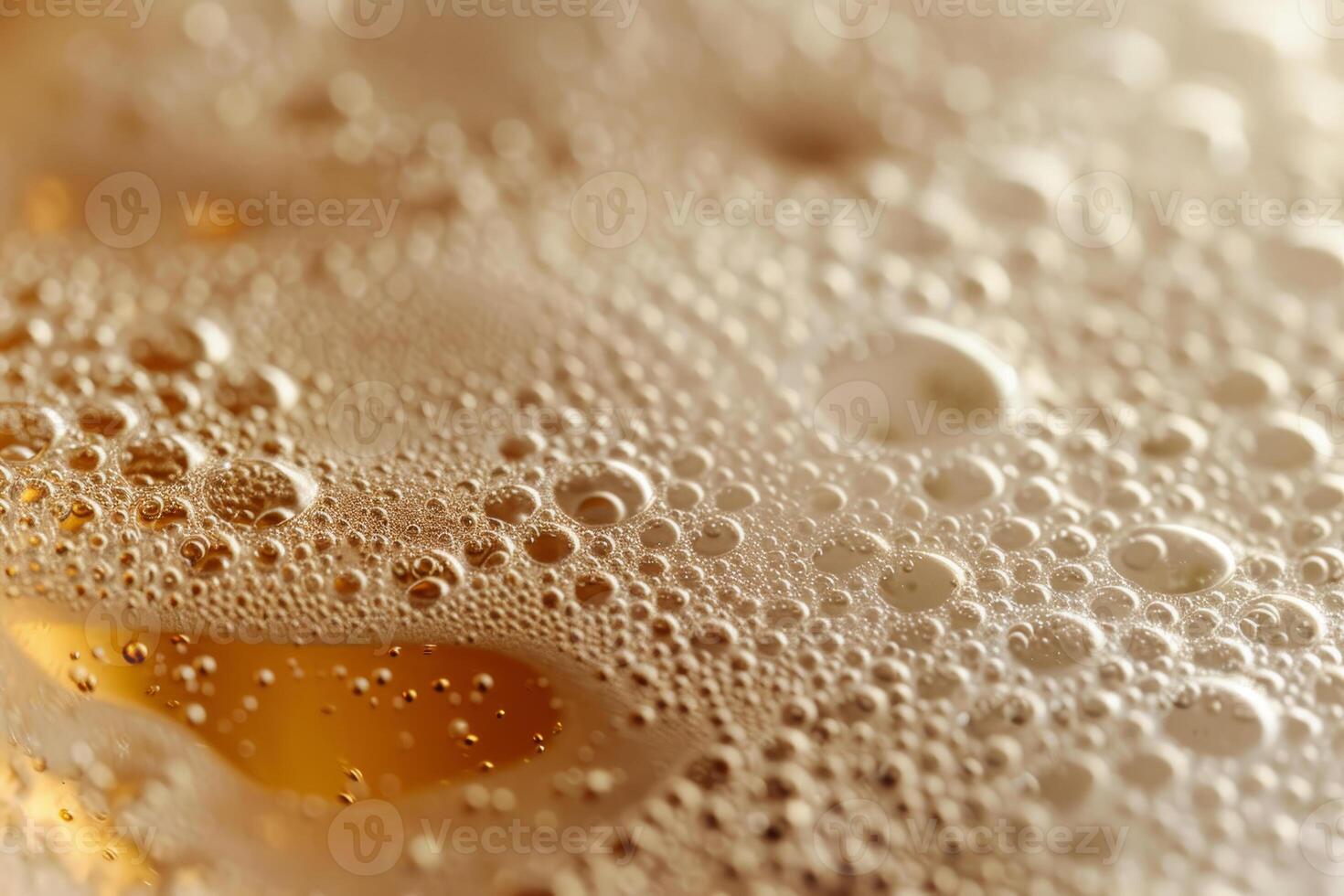 Golden bubbles rise in a glass of refreshing drink, showcasing the effervescence and rich texture created by carbonation under bright lighting photo