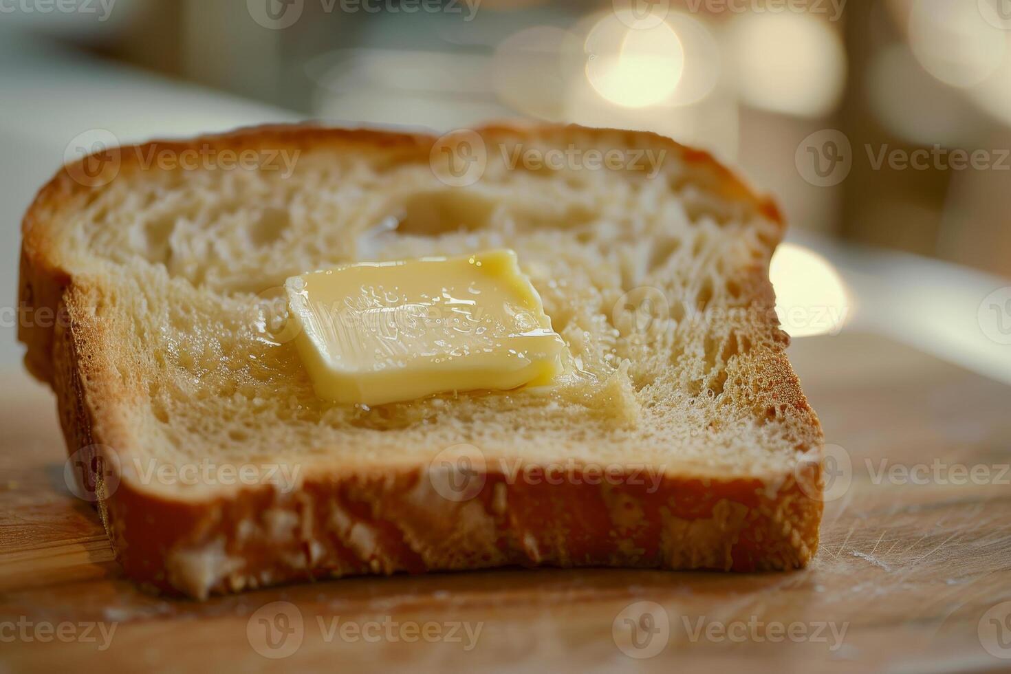 A piece of bread with butter on it photo