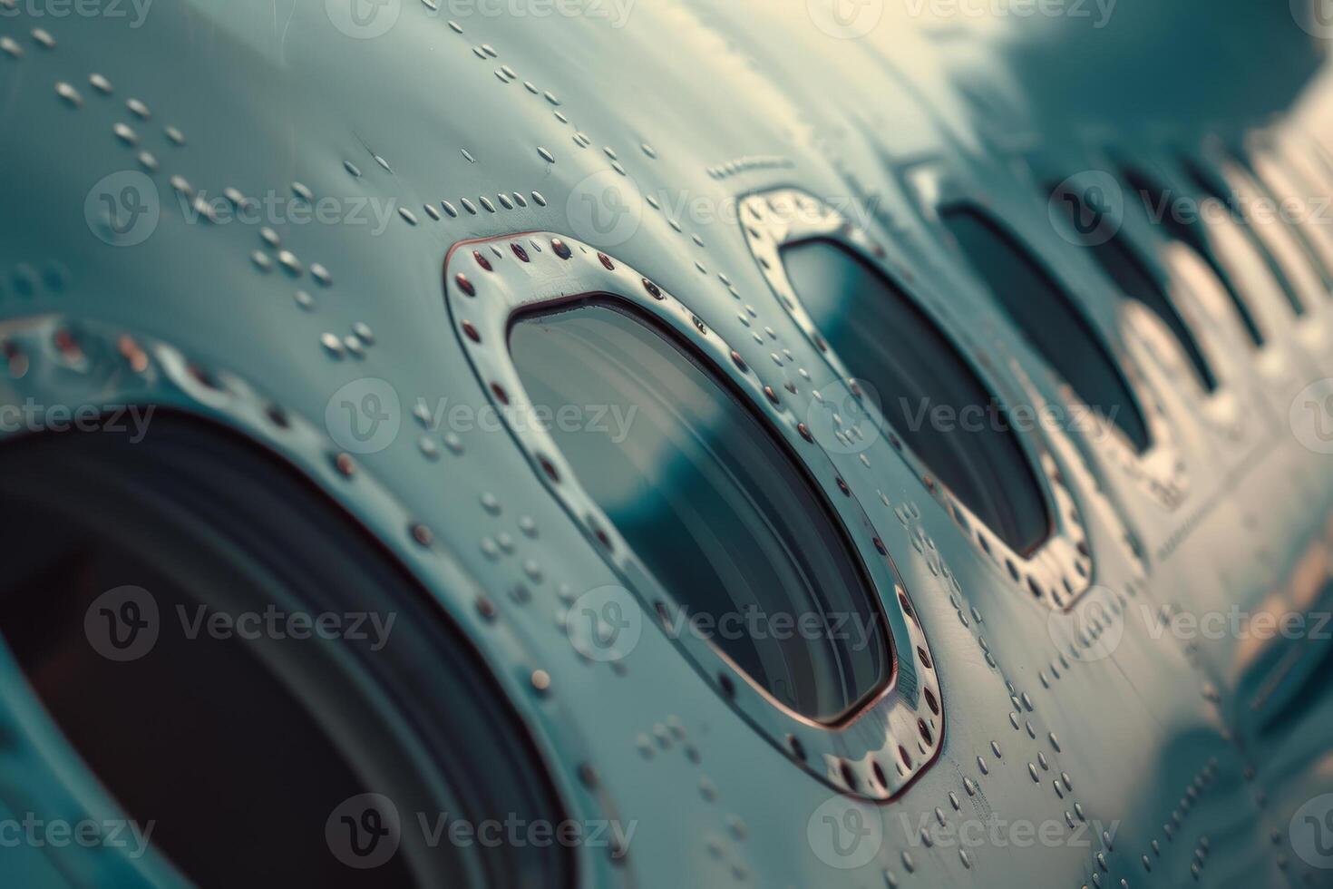 A close up of the side of an airplane photo