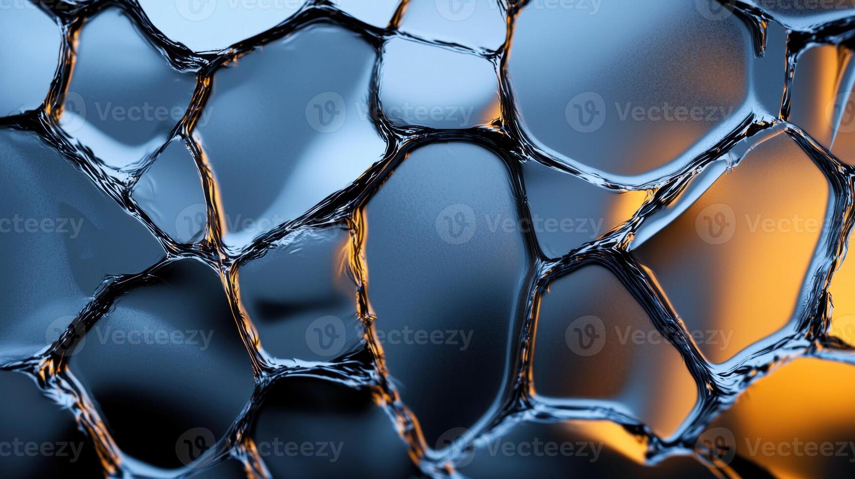 A close up of a glass surface with a blue background photo