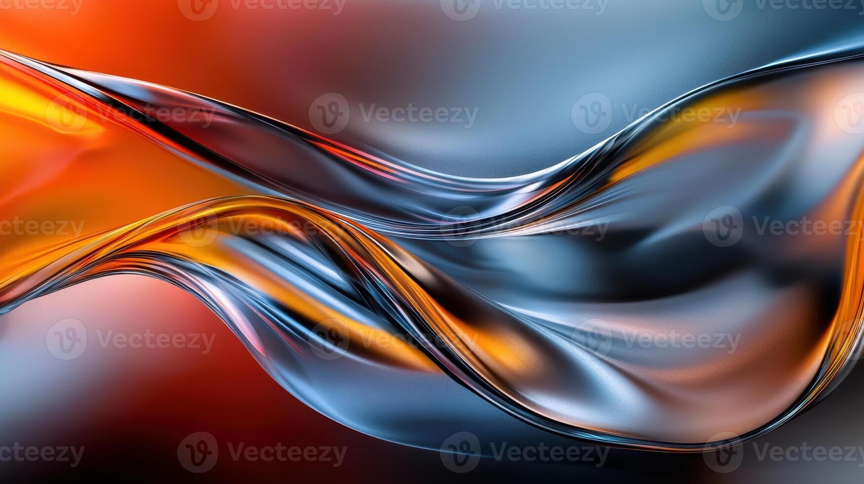 Abstract background with a wave of orange and blue photo