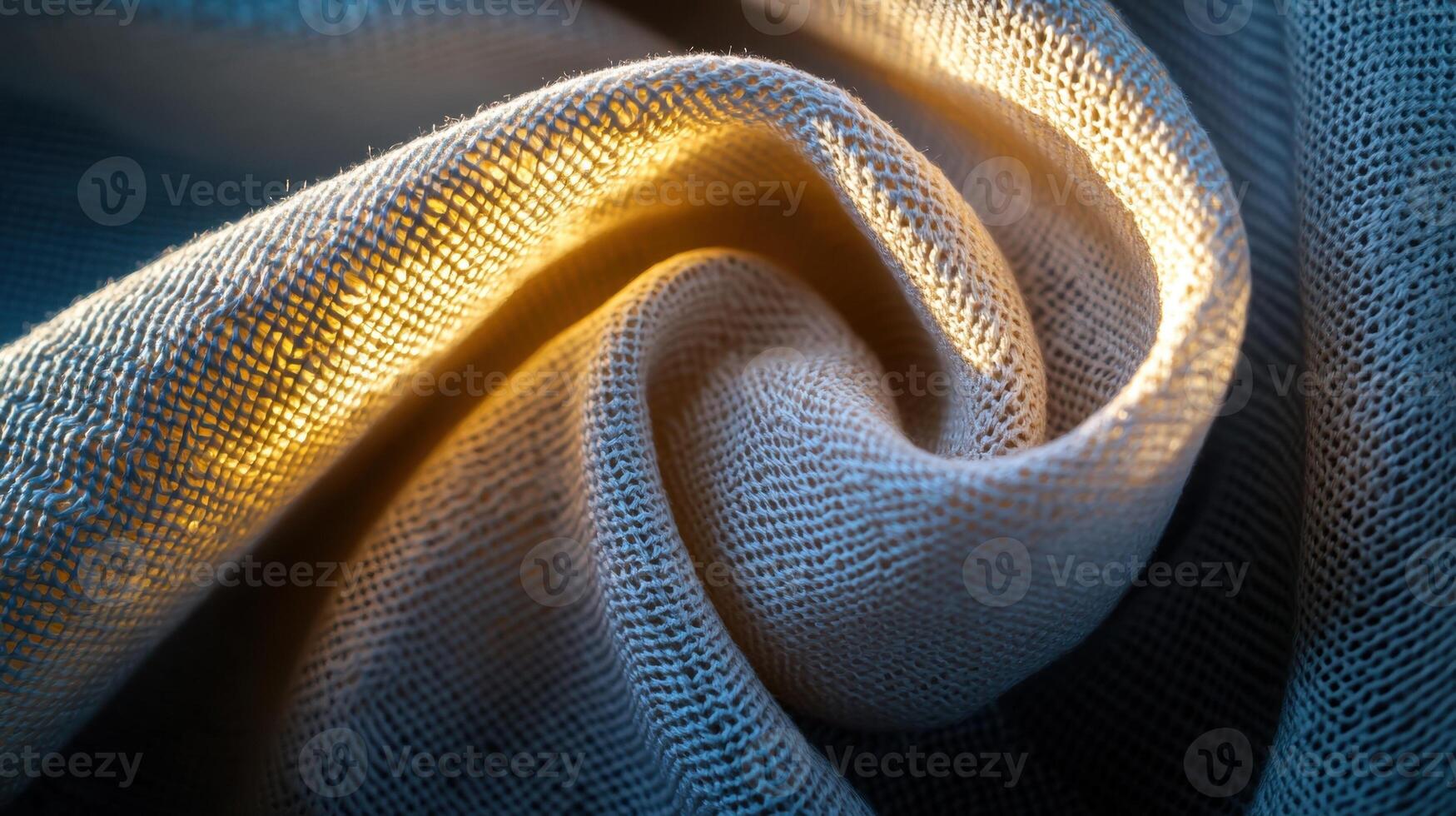A close up of a piece of fabric with a sun shining on it photo