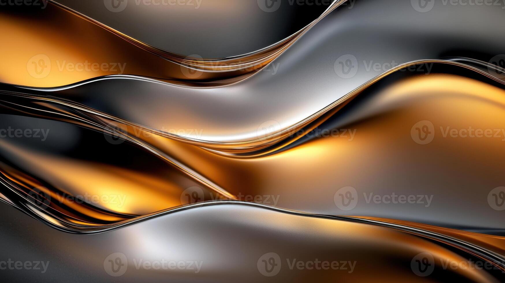 A piece of artwork with a gold and silver color scheme photo