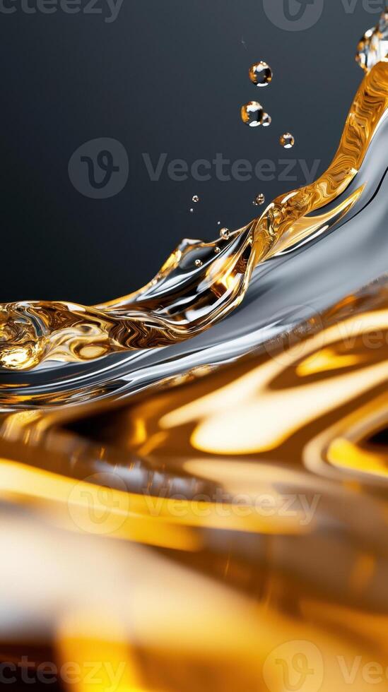 A splash of liquid with a splash of light reflecting off it photo