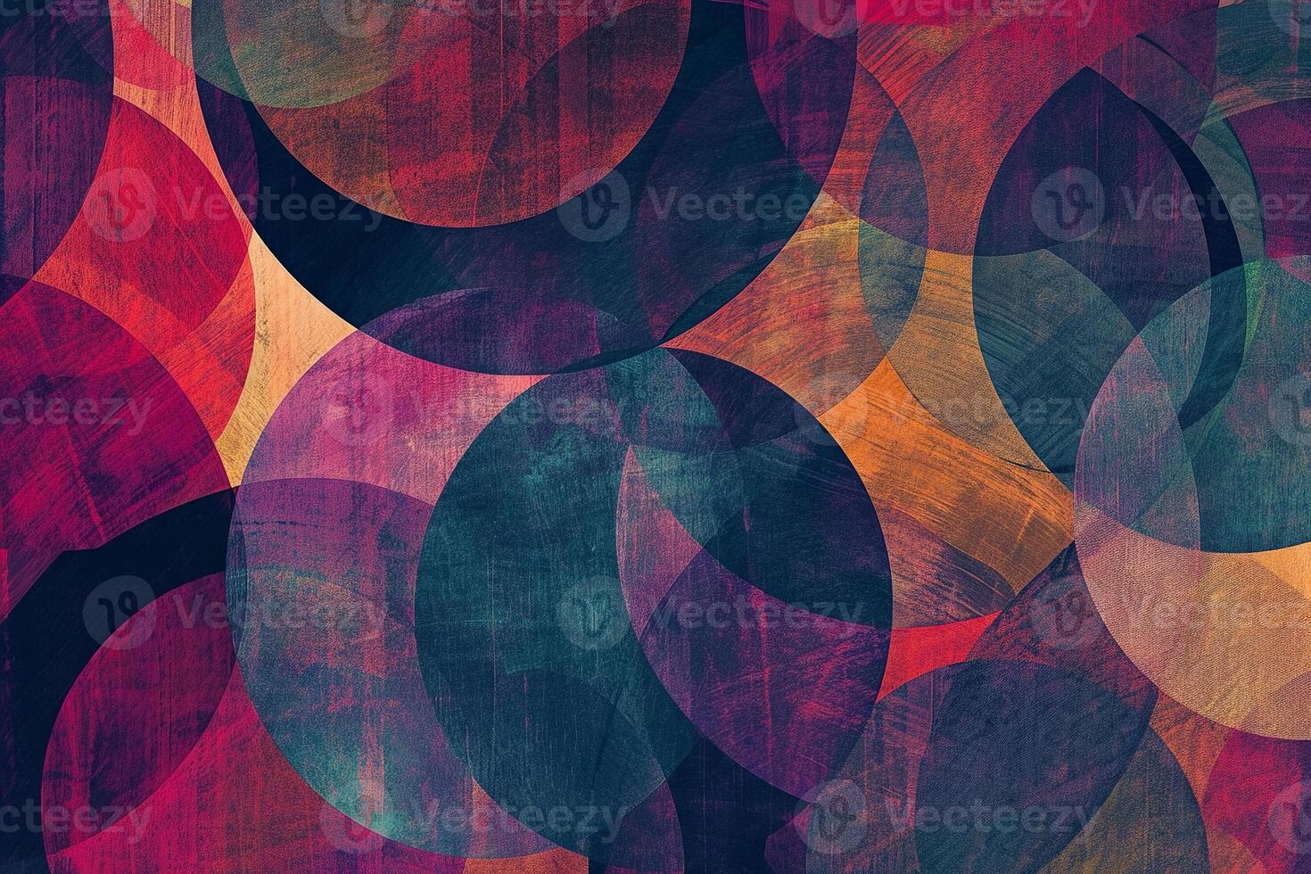 Abstract abstract circles in red, blue, and purple photo