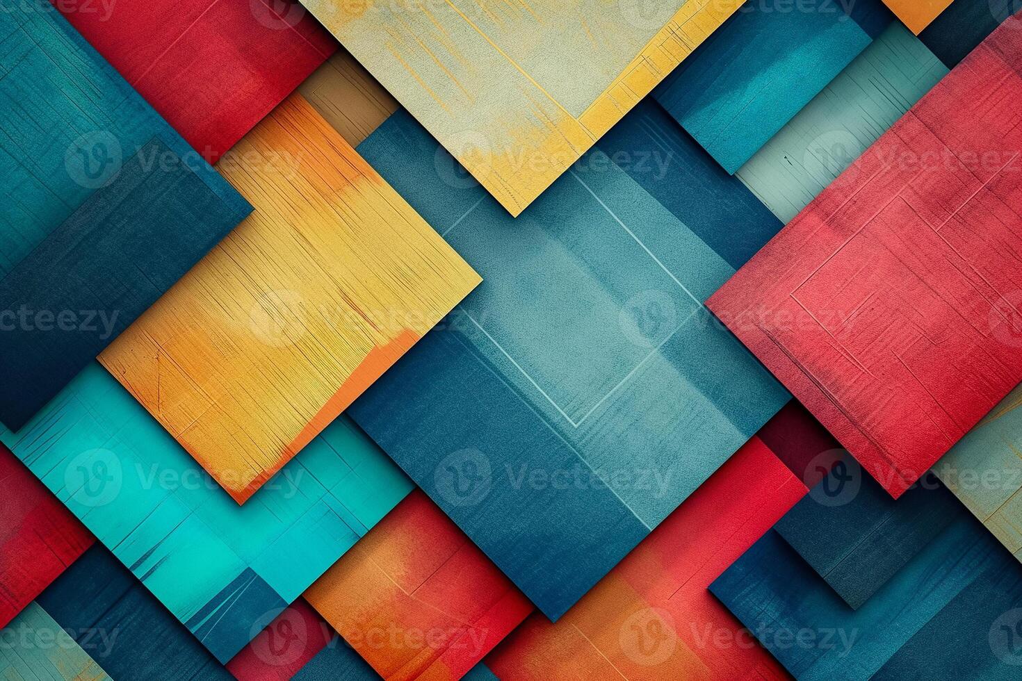Colorful abstract background with squares and triangles photo