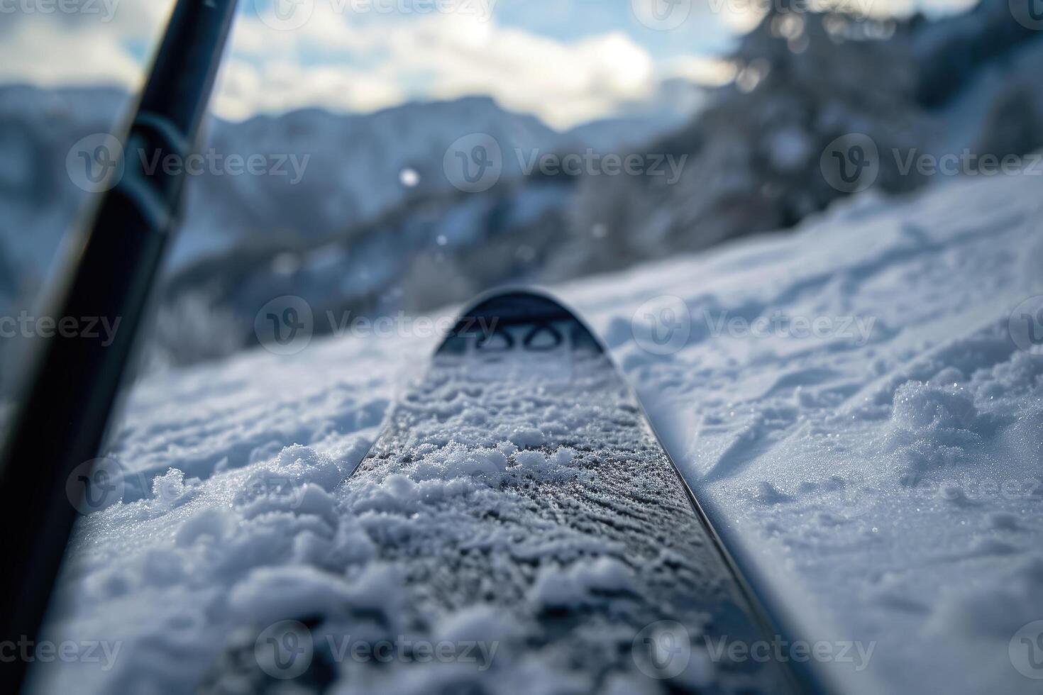 A view of a ski pole photo