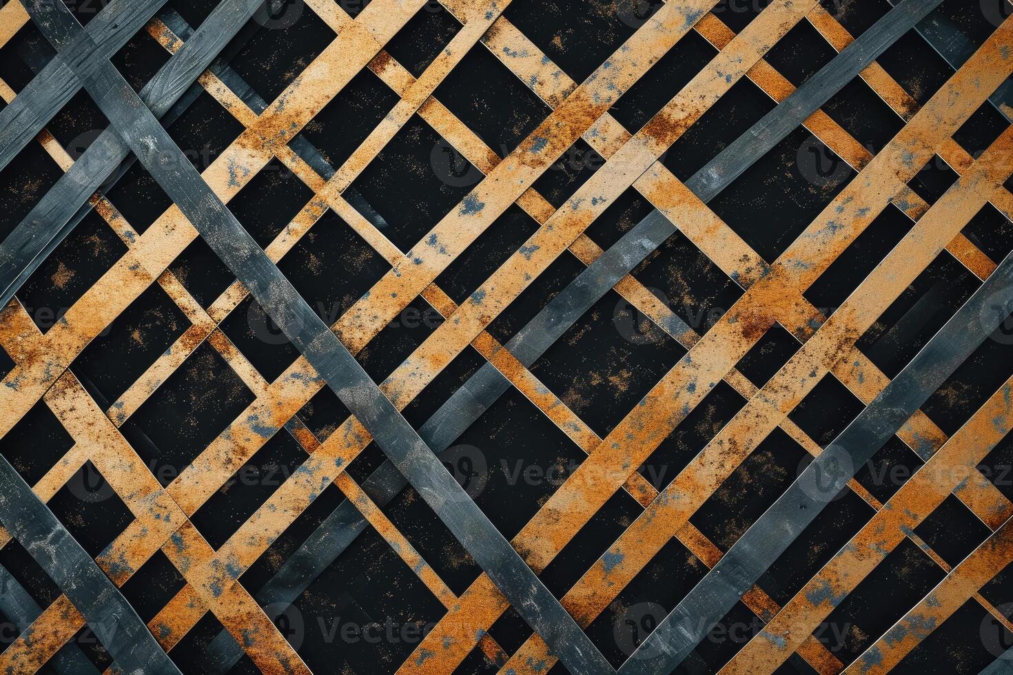 Grunge texture background with black and gold lines photo