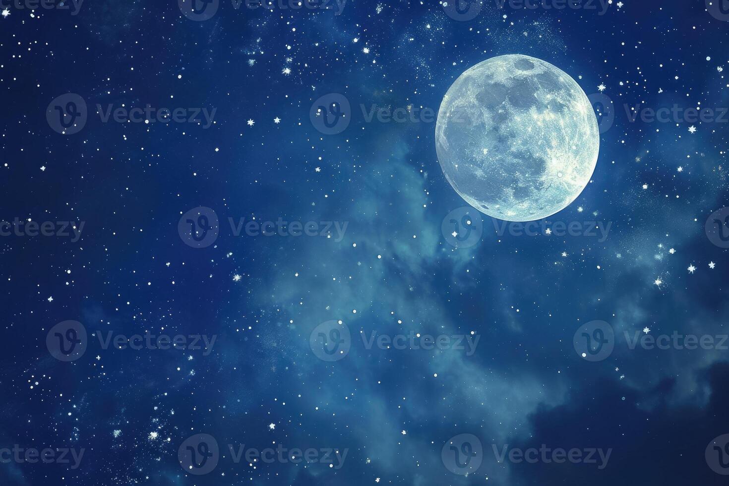 A full moon is seen in the night sky photo
