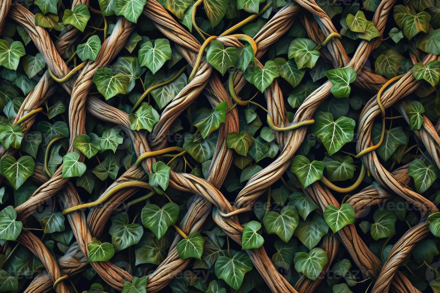 A close up of ivy vines on a wall photo