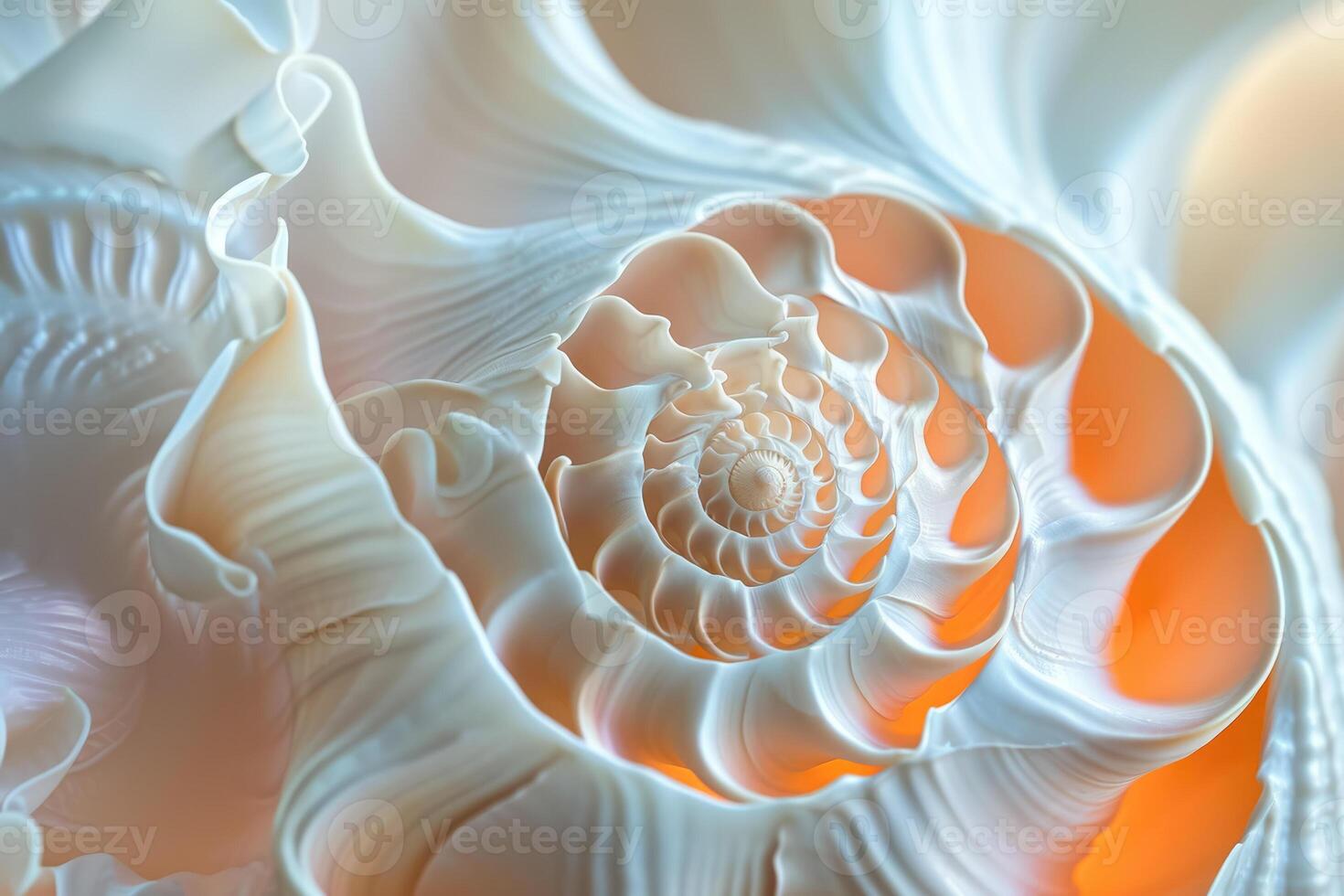 A close up of a shell with a spiral pattern photo