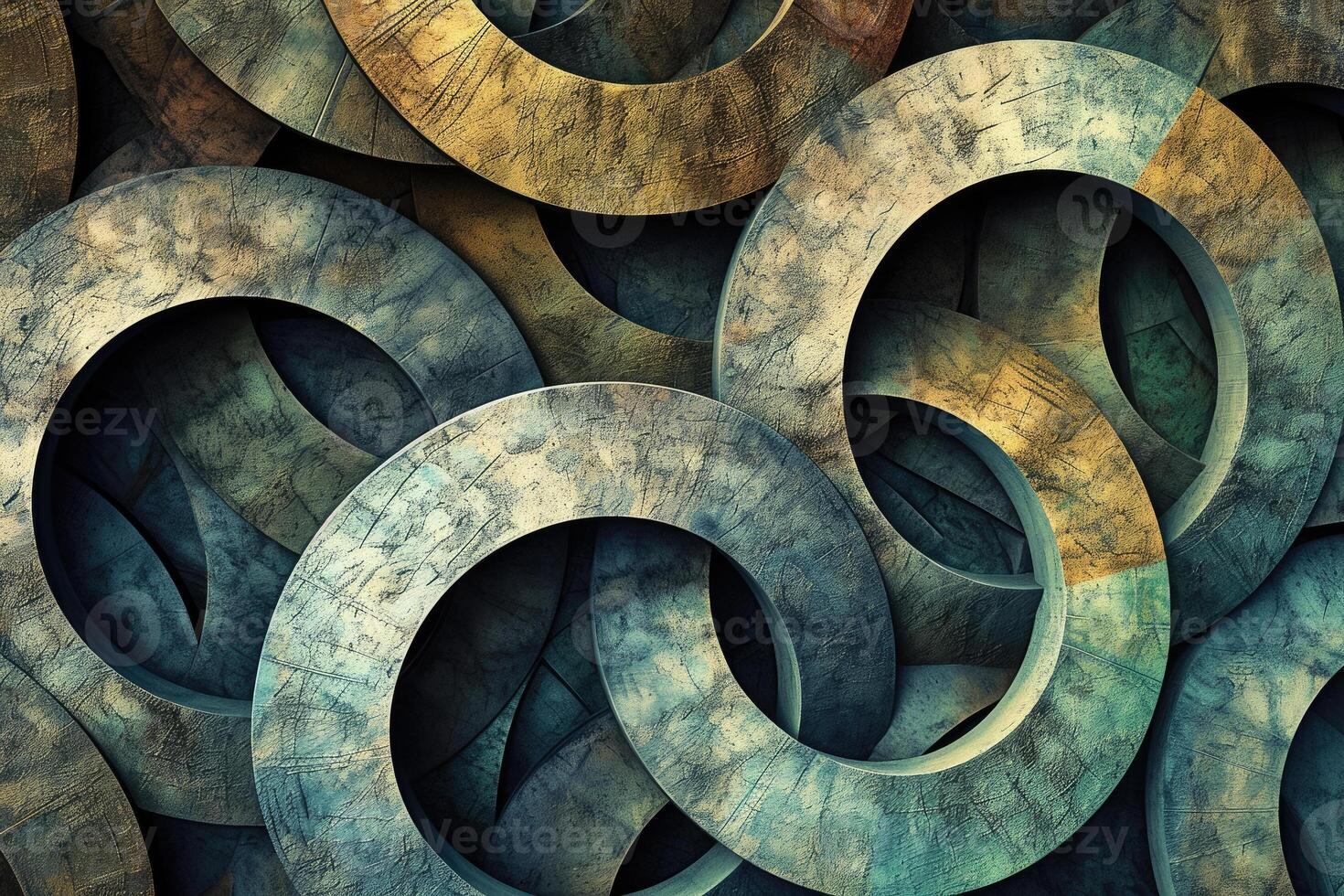 Abstract background with circular rings photo