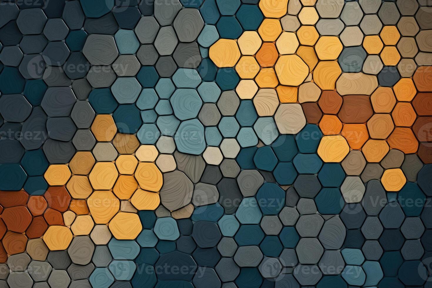 Abstract background with hexagonal tiles photo
