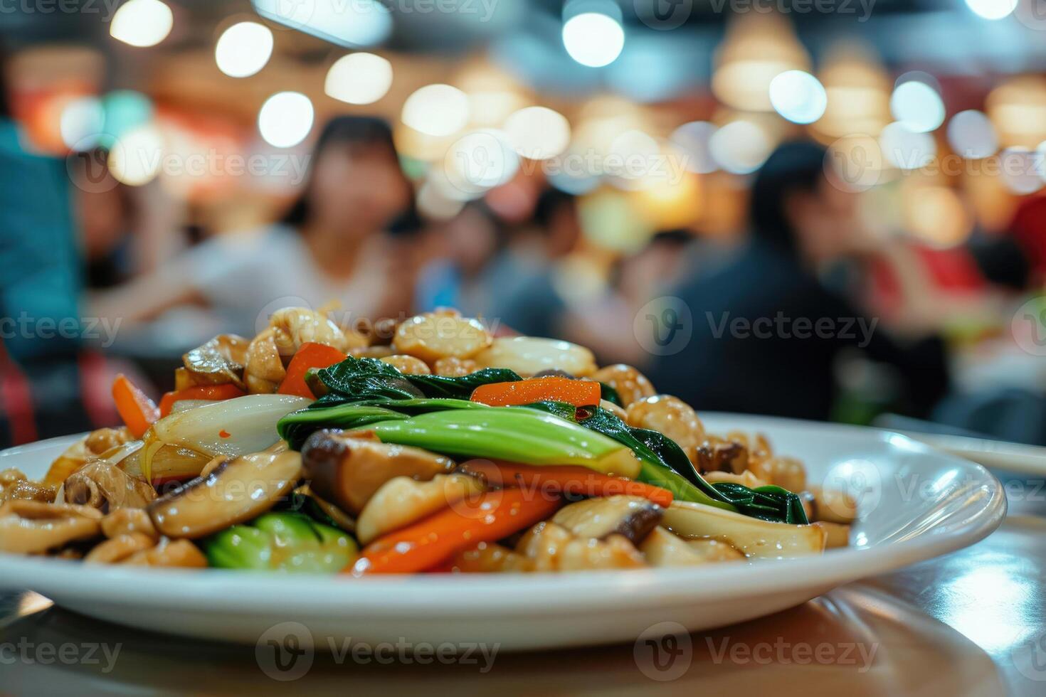 A plate of food on a table photo