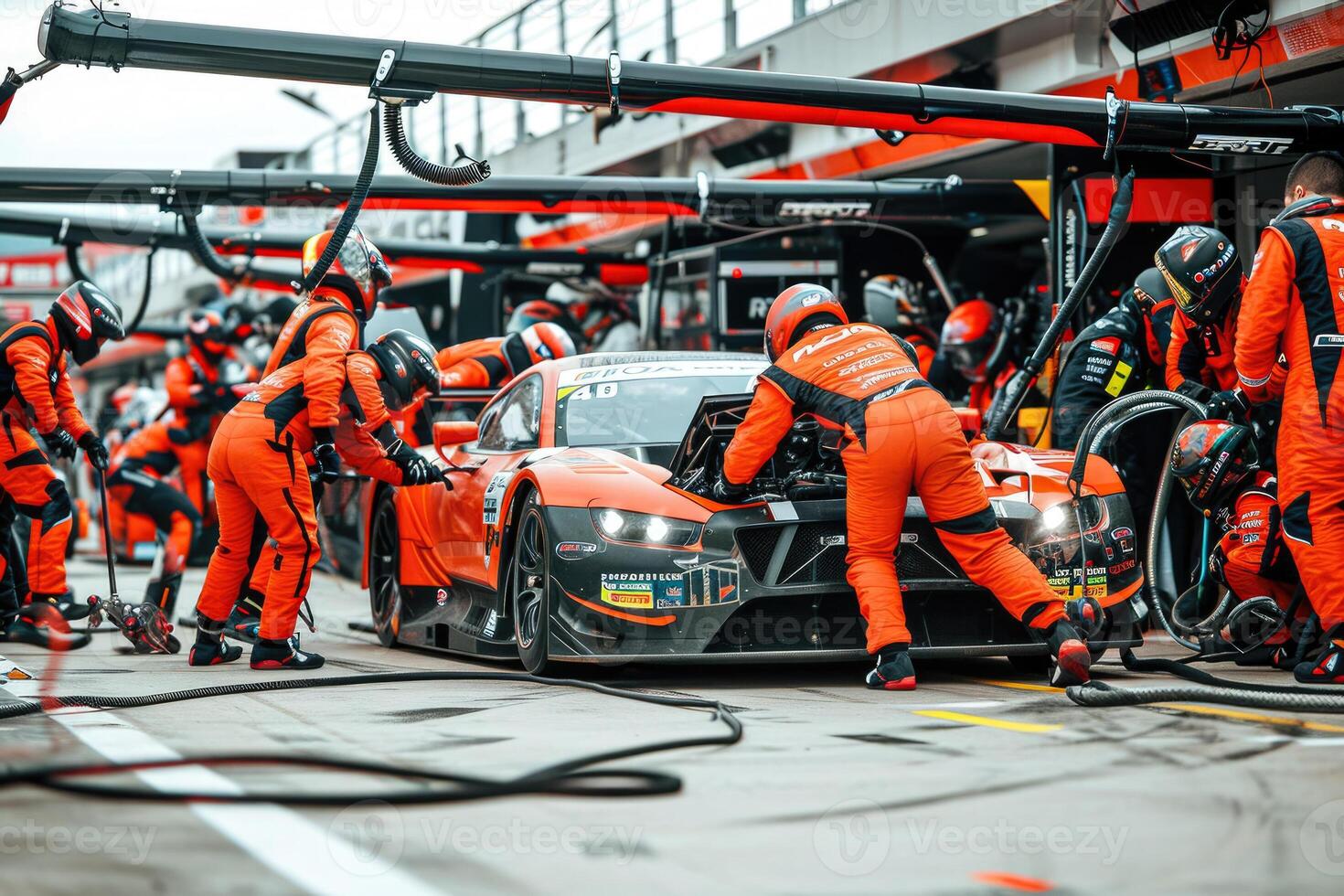 Bmw motorsport team in action at the 24 hours of le mans photo