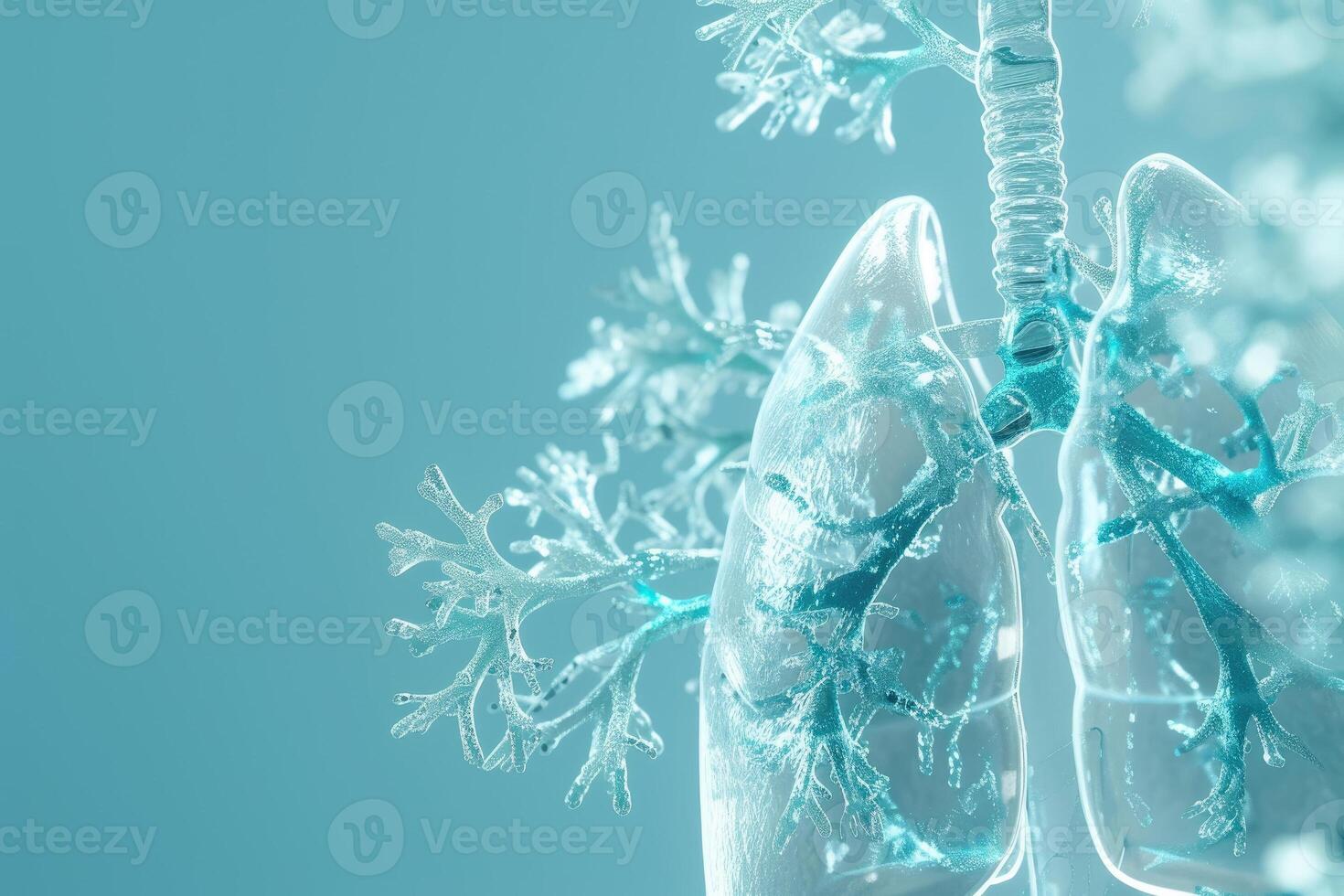 Lungs with blue and white frosting photo