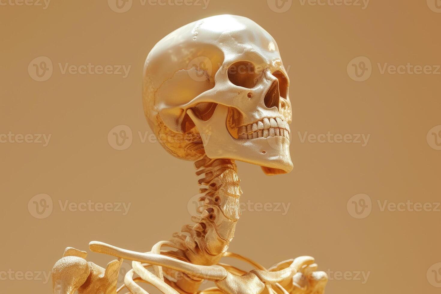 A 3d model of a human skeleton photo