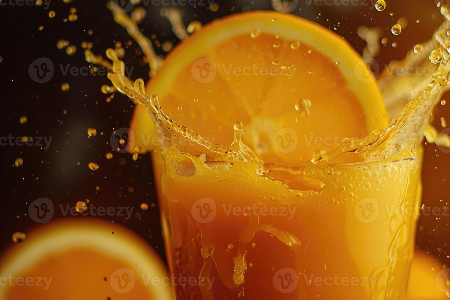 Orange juice splash photo